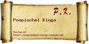 Pospischel Kinga névjegykártya